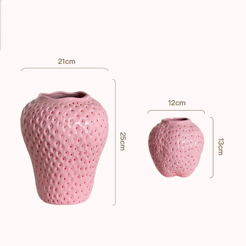 INS Wind Strawberry Ceramic Vase, Living Room Decoration, Home Decoration, Creative Soft Decoration Crafts, Wine Cabinet Decorat