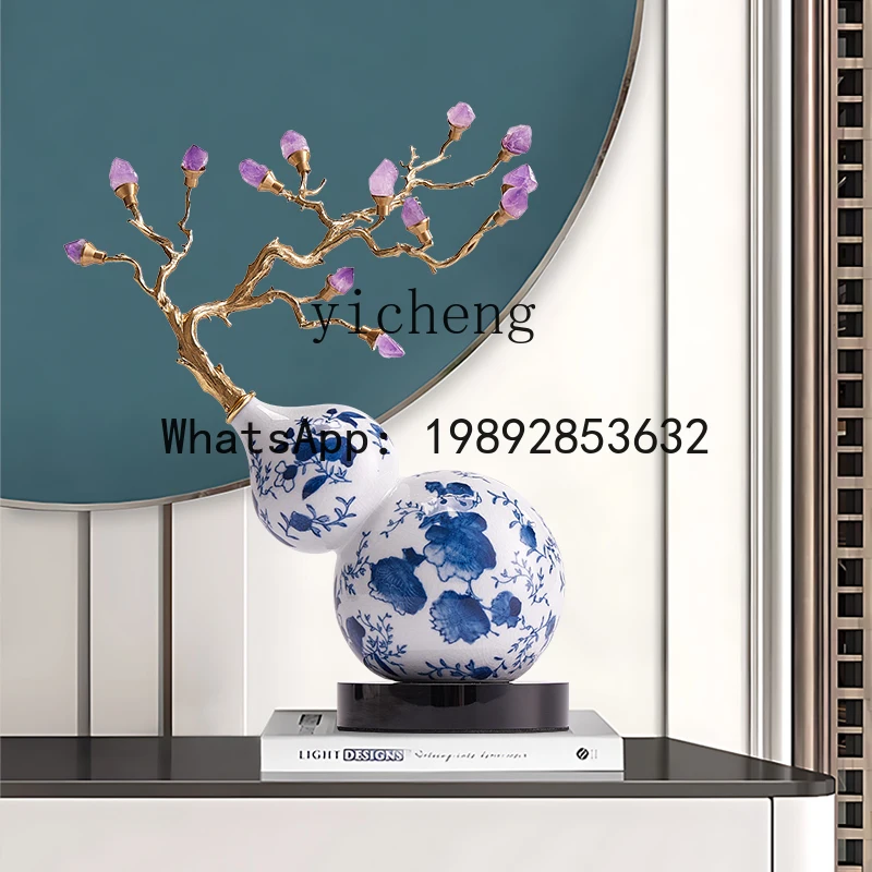 

X7 gourd ornament, living room entrance, study side few Bogu racks, decorative housewarming gifts