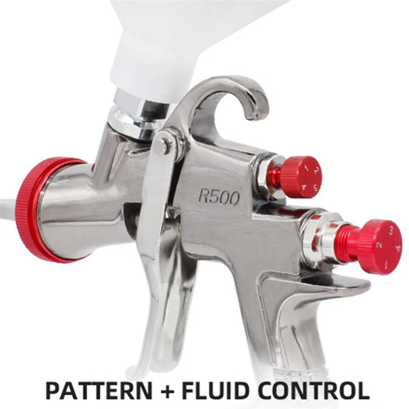 A79I بندقية رذاذ مجموعة كاملة R500 بندقية رذاذ السيارات الصفائح المعدنية الهوائية بندقية رذاذ مع منظم الهواء عالية الانحلال بندقية رذاذ