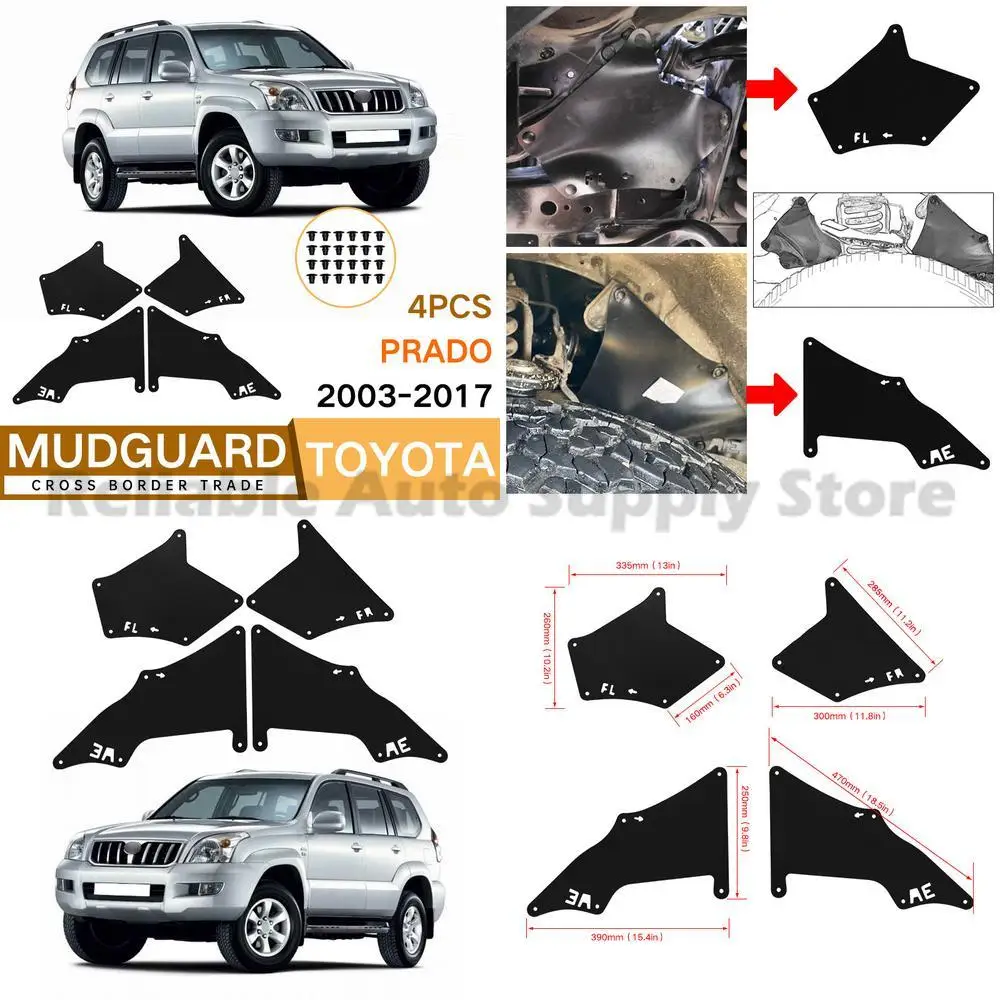 

For Toyota Land Cruiser Prado 2700 4000 Front Inner Fender Liner Mud Guard 2003 2017 Premium Quality Durable Replacement Part