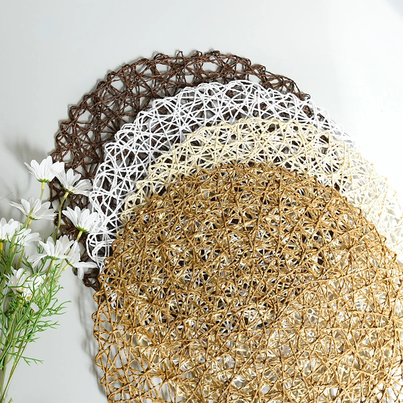 

Hollow Woven Paper Pads Food Desserts Skin Care Products Shooting Background Decorations Ornaments Photocall Accessories