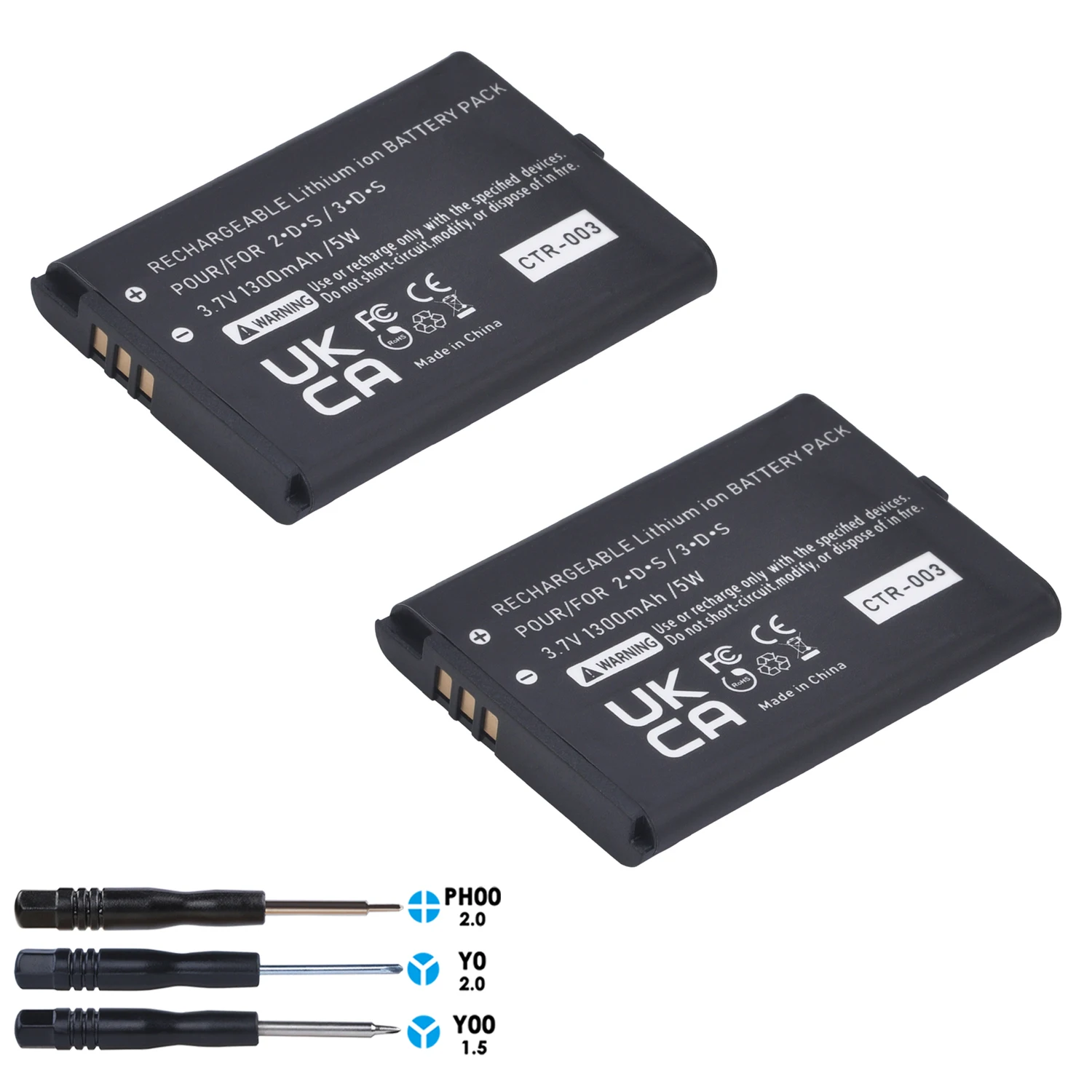 

2pcs High Capacity CTR-003 CTR 003 Battery Replacement for Nintendo 3DS N3DS Gaming Console