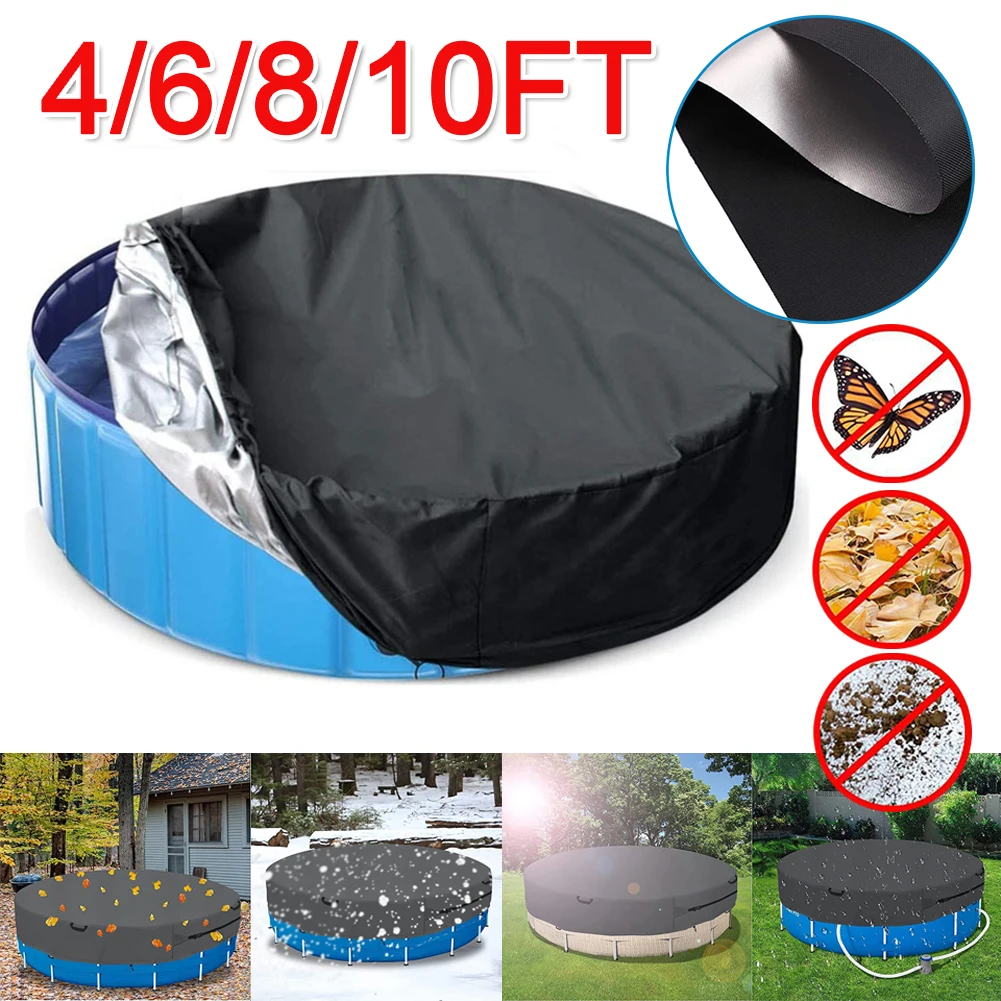 

4/6/8/10FT Pool Covers Above Ground Safety Swimming Pool Covers Waterproof Pool Blanket Covers for Round Inflatable Pool