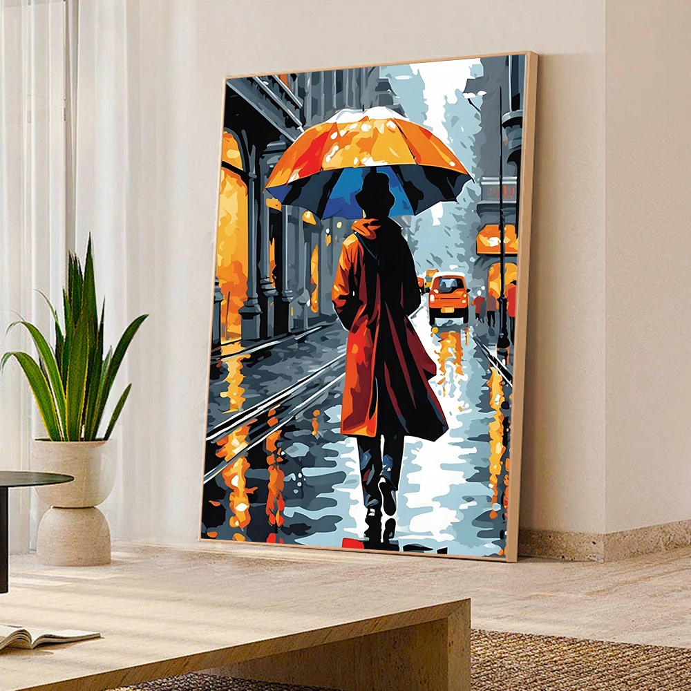 CHENISTORY Picture By Numbers On Canvas Acrylic Paint By Number Women Diy Painting By Numbers Kit Coloring By Numbers Decoration