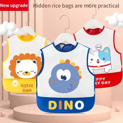 Baby Food Bib Waterproof Pocket Children's Overalls Men's And Women's Saliva Towel Sleeveless Apron Large