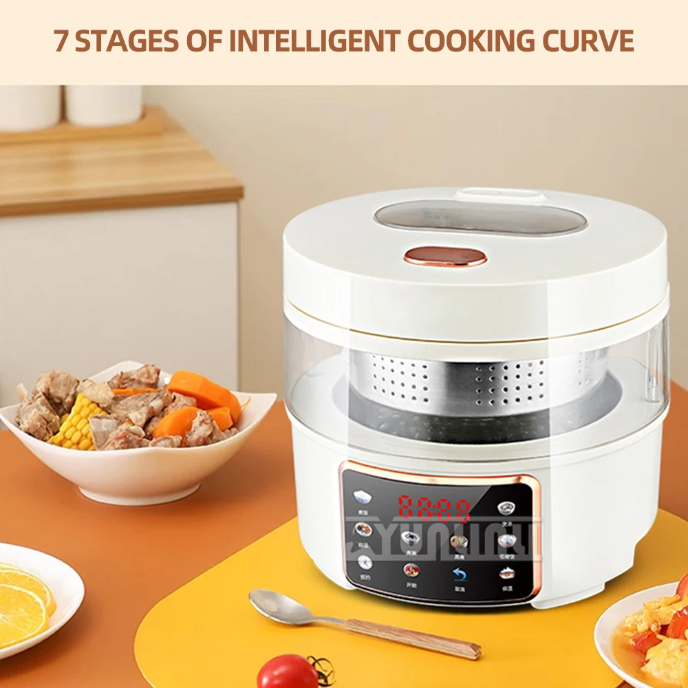 Intelligent Rice Cooker 2L Visual Glass Multi Cooker Household Portable Panela Elétrica De Arroz Multifunctional Rice Cooker