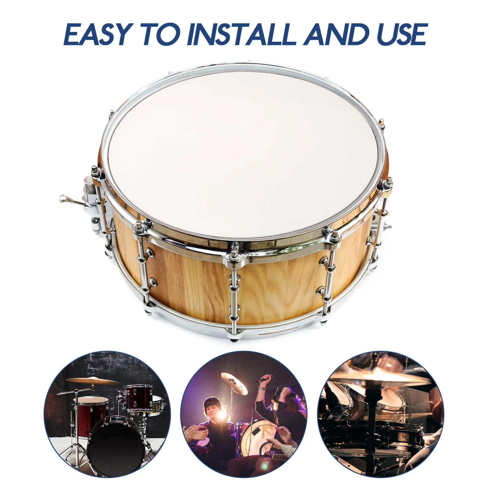 

Прозрачная двухслойная сетчатая пленка Mute Mesh Head для улучшения звука бас-барабана, замена пленки для барабана, запчасти для ударных инструментов