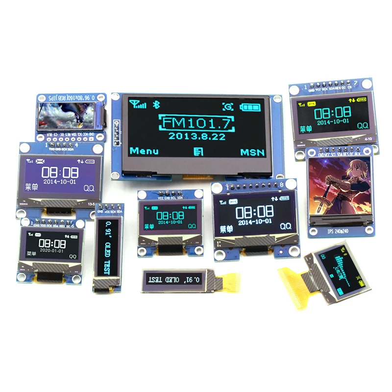 Modul Display Seri IIC OLED 0.96 Inci SPI 128X64 Layar Warna LCD Papan Layar 4-Pin UNTUK Arduino
