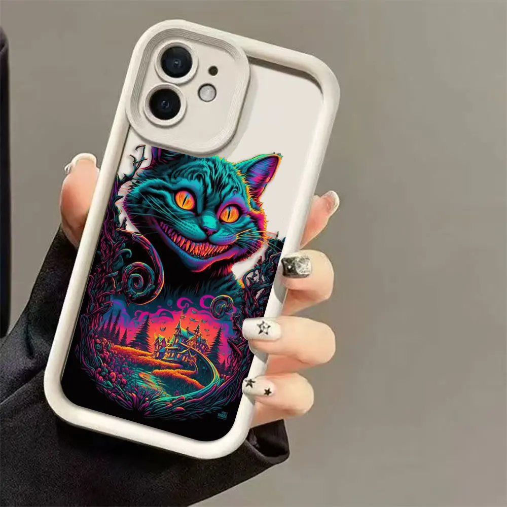 

Disney Cat Cheshire Alice Phone Case For Infinix SMART SPARK 5 6 8 9 10 20C 30C CAMON 20 30 40 POP 8 POVA 6 7 ITEL P55 A70 Case
