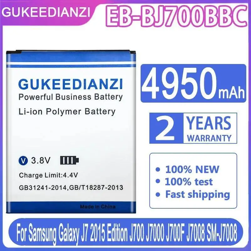

Аккумулятор мобильного телефона EB-BJ700BBC 4950 мАч для Samsung Galaxy J7 2015 Edition J700 J7000 J700F J7008 SM-J7008 Высокоэффективный