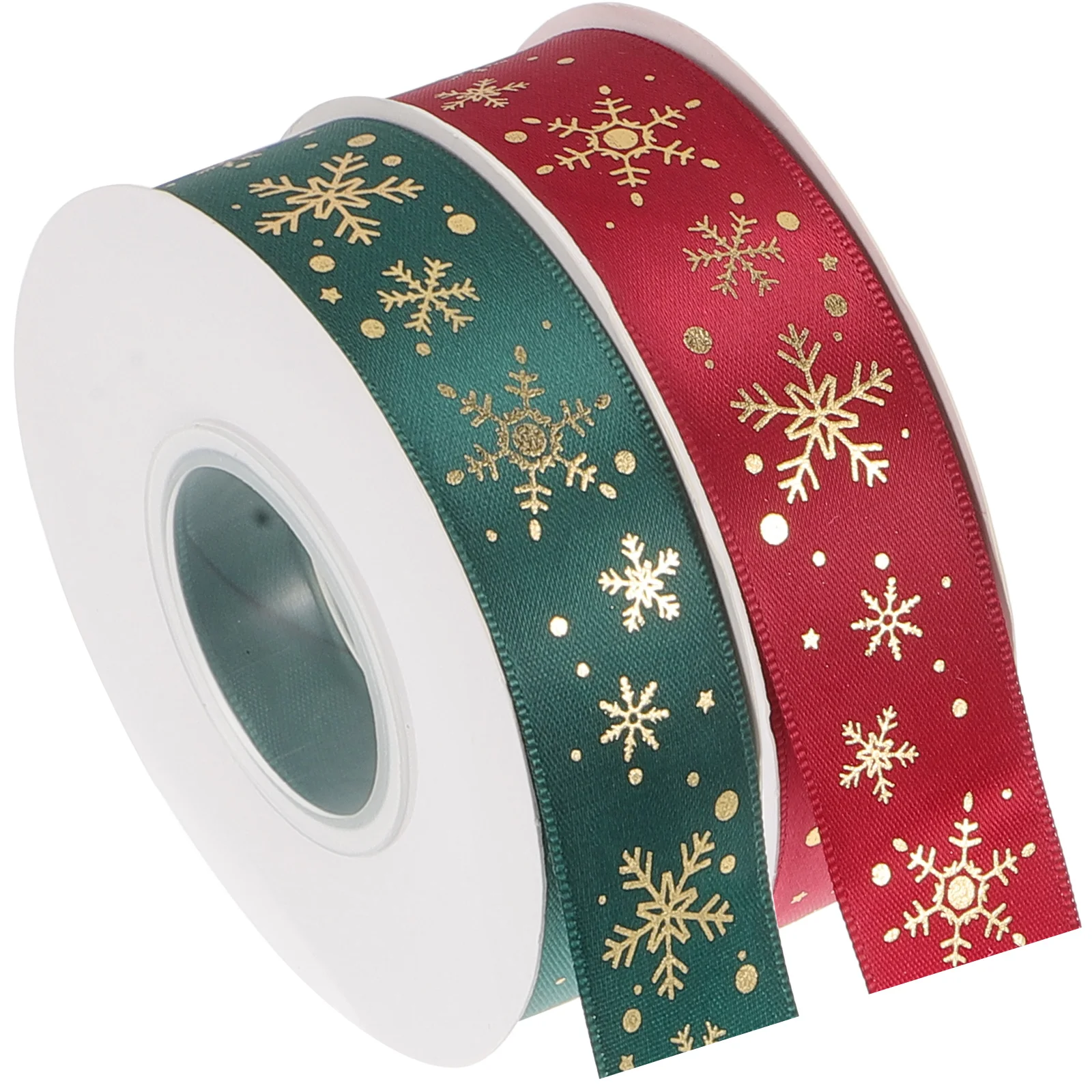 2 Rolls Christmas Ribbon Paperboard Gift Cardboard Box for Wrapping Party Ribbons Colorful Wear-resistant DIY Delicate