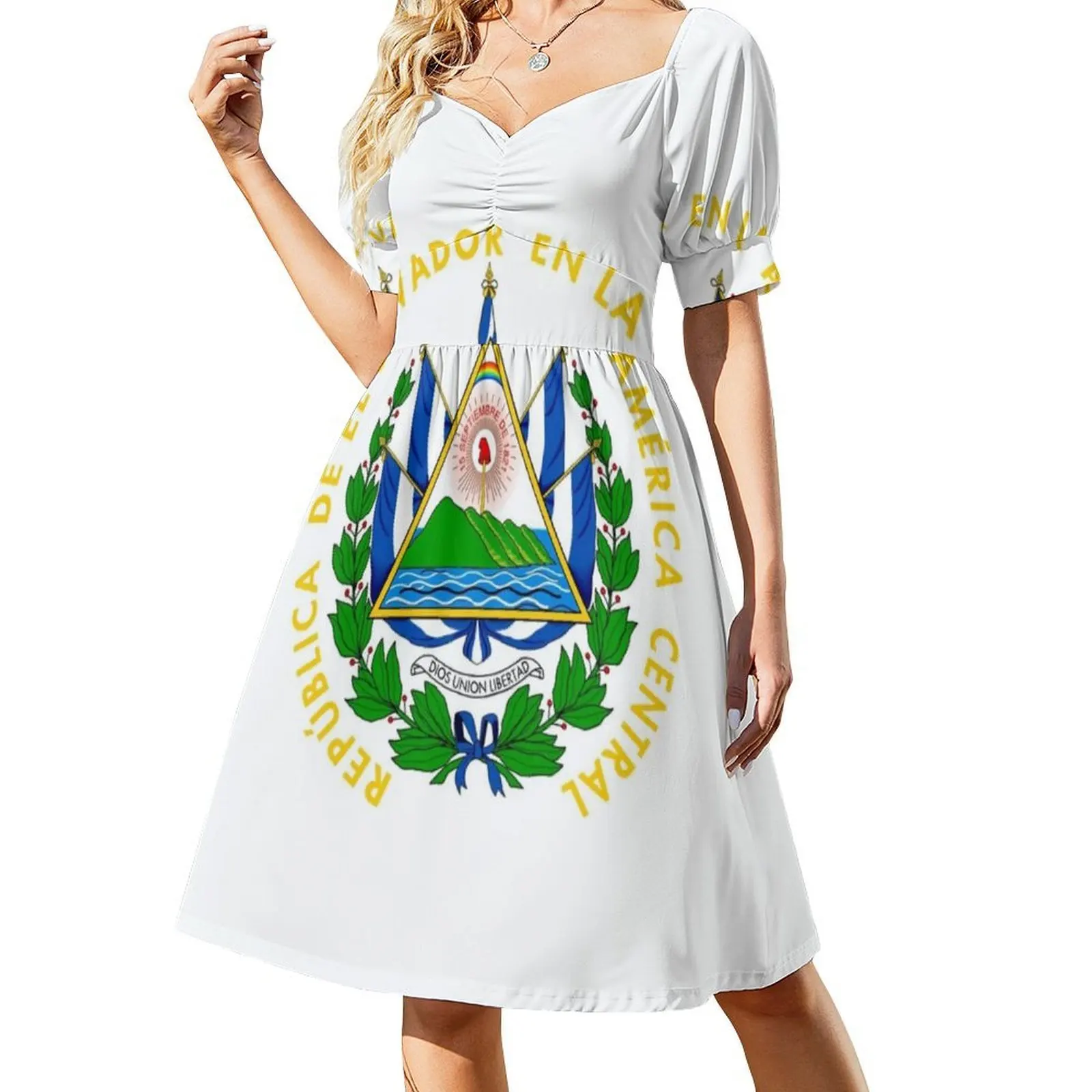 معطف من الأسلحة من السلفادور فستان الحفلات النسائي ملابس الشارع الشهير ملابس النادي المطبوعة العصرية للإناث السلفادور سلفادور المركزية