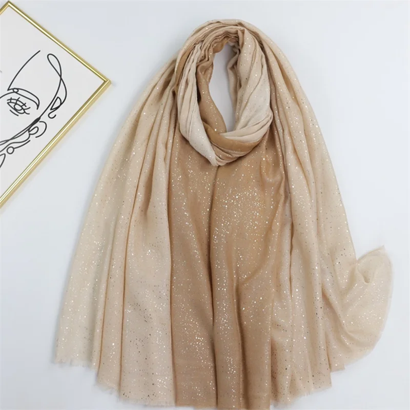 180*90Cm Viscose Scarves for Women Plain Zig Zag Gradient Fringe Shawls And Wraps Pashmina Stole Bufandas Muslim Hijab Sjaal New