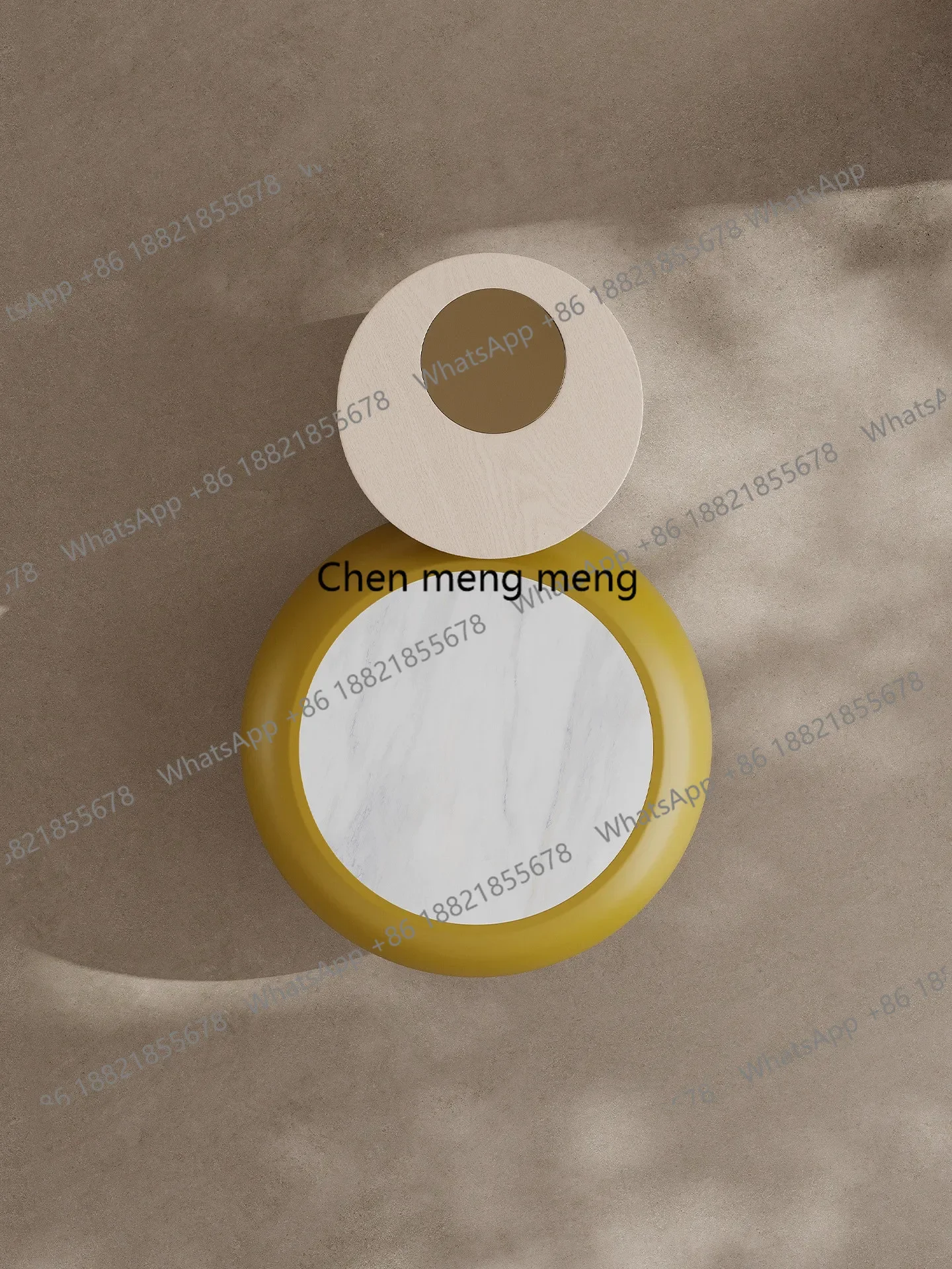 z10Italian Style  Round Side Table Minimalist Modern High-End Living Room Home Use Large and Small Apartment Coffee Table