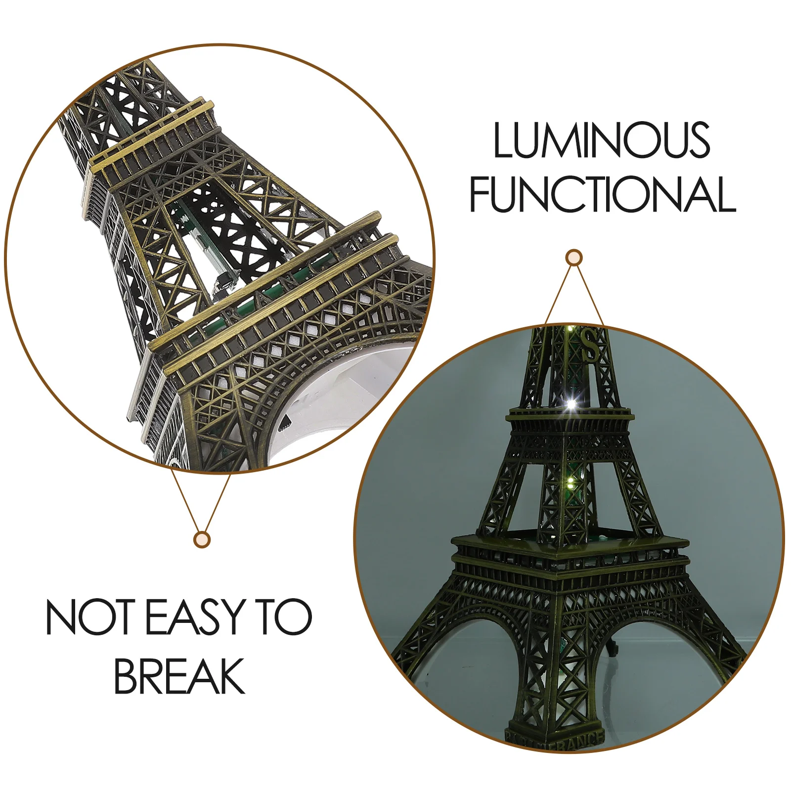 Eiffel Tower Night Light Table Decorations Shine Wedding Statue Party Favor Zinc Alloy Travel LED