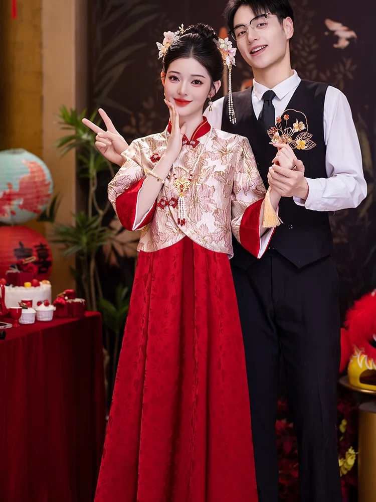 

High Waist Materni Qipao Wedding Dr Cover Belly Cusizable Size for plus Size Women Engagement Par Celebration