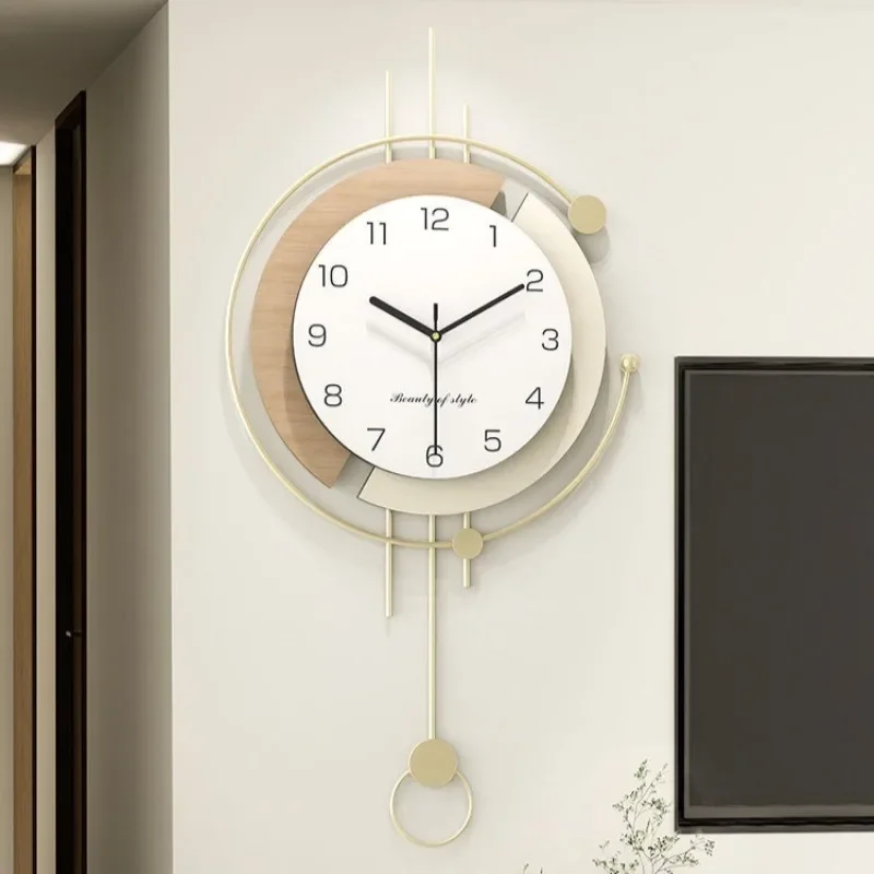 Decorative Wall Clock Modern Mural Wall Watch Luxury Aesthetic Pendulum Clocks Minimalist Silent Elegant Living Room Watches
