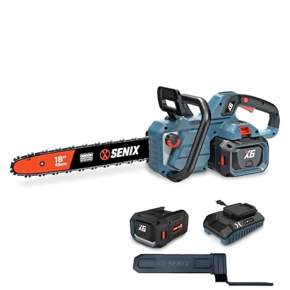 60V Max Cordless Chainsaw with Brushless Motor Oregon Bar Chain Trees Limbs Firewood Auto Lubrication Fastest Chain Speed Pro