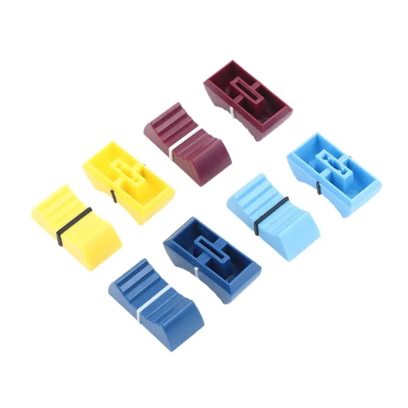 10 Stück 1X8 2X4MM Mixer Elektronische Tastatur Schiebepotentiometer Kunststoffkappe Fader-Kappe Knopf Druckknopf Buchse Druckkappe – Detail 7
