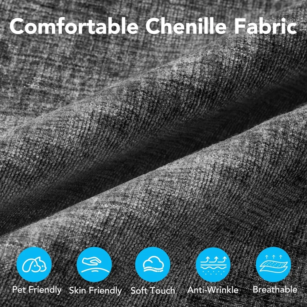 أريكة مقطعية للجلوس العميق على شكل حرف U مع مسندين و3 وسائد لغرفة المعيشة المريحة #5