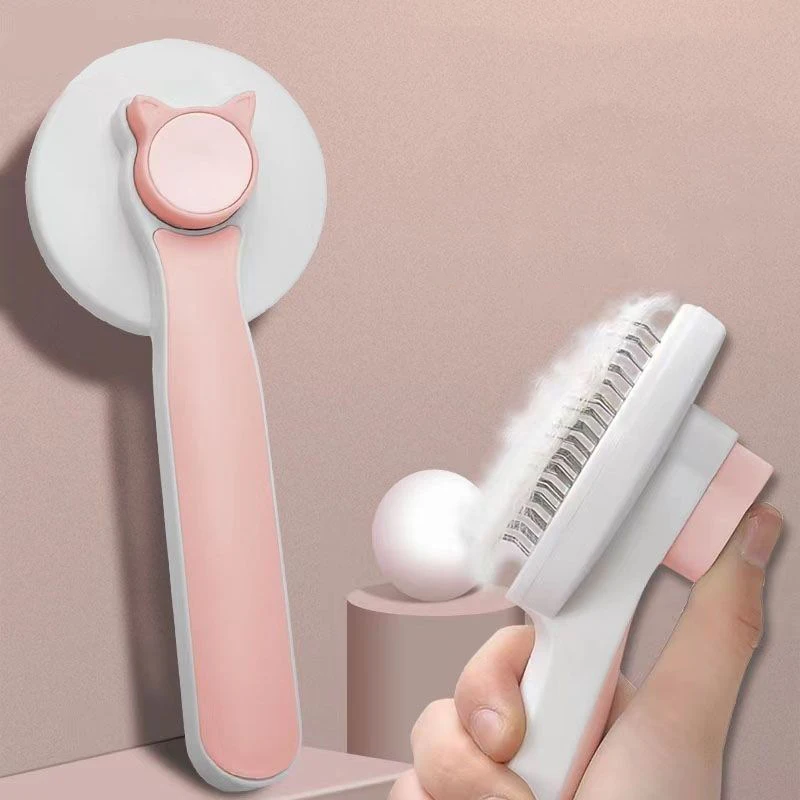 Self Cleaning Slicker Brush for Dog and Cat Removes Undercoat Tangled Hair Massages Particle Pet Comb Improves Circulation