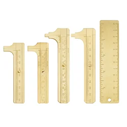 80mm/100mm Mini Single Double Scale Brass Vernier Caliper Measuring Ruler Portable Pocket Retro Copper Caliper
