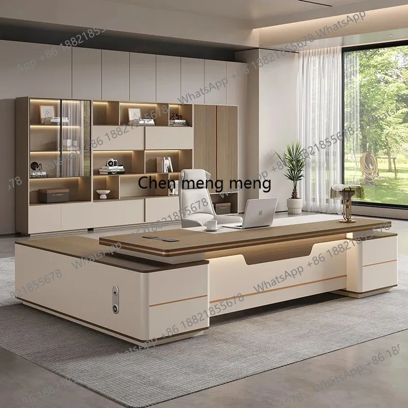 

Lounge Creative Office Desk Study Wooden Living Room Vintage Large Size Office Desk Reception Mesa Ordenador Room Decorations