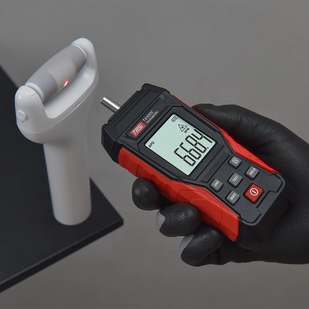 TASI Tachometer Contact Non-contact Digital Tachometer Laser Photo Tachometer 3～100000RPM High Accuracy