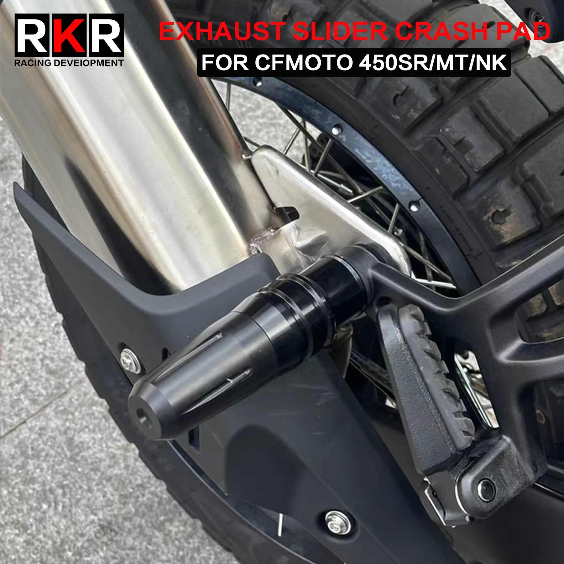 

Motorcycle Exhaust Sliders Crash Pad CNC Falling Protection Accessories for CFMOTO 450SR 450SS 450SRS 450MT 450NK 800MT 450 SR