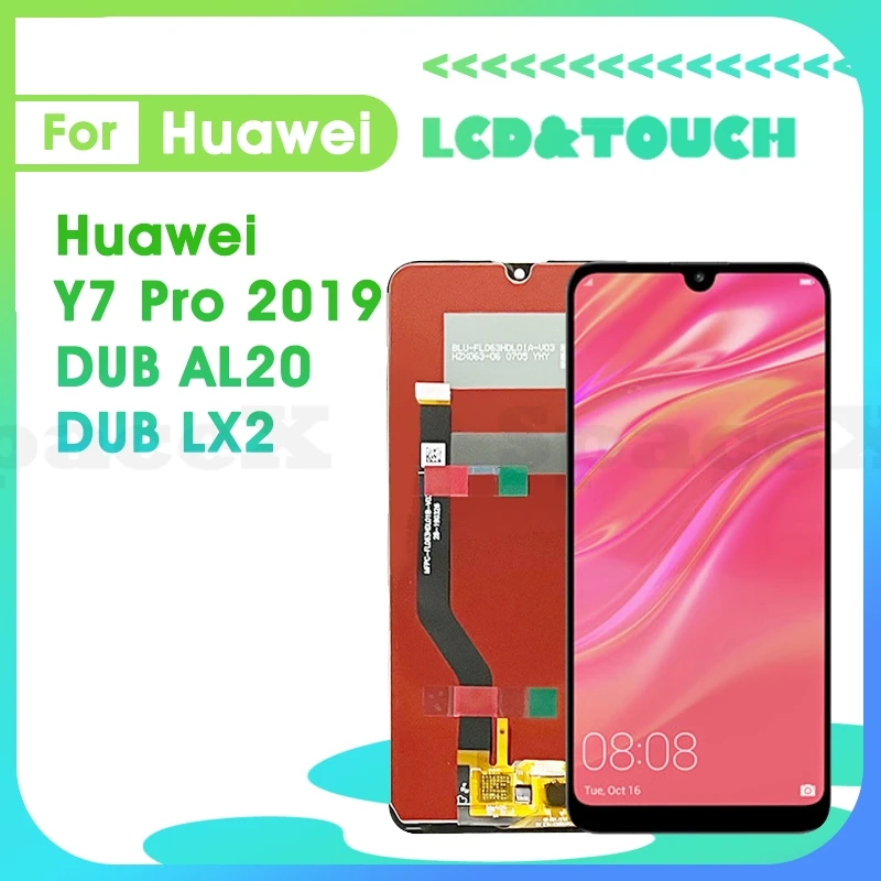 

DUB LX2 6.26"Tested For Huawei Y7 Pro 2019 LCD DUB AL20 LX2 LCD Display Touch Digitizer Assembly Replacement Screen Y7Pro 2019