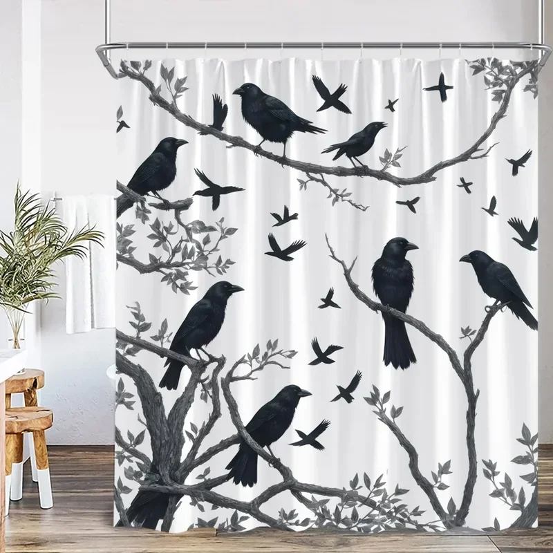 

Счастливый Хэллоуин Тыква Фонарь Занавеска Для Душа Летающая Ведьма Полная Луна Ужас Ночь Декор Для Ванной Комнаты Полиэфирная Ткань Ванна CurXT6@!