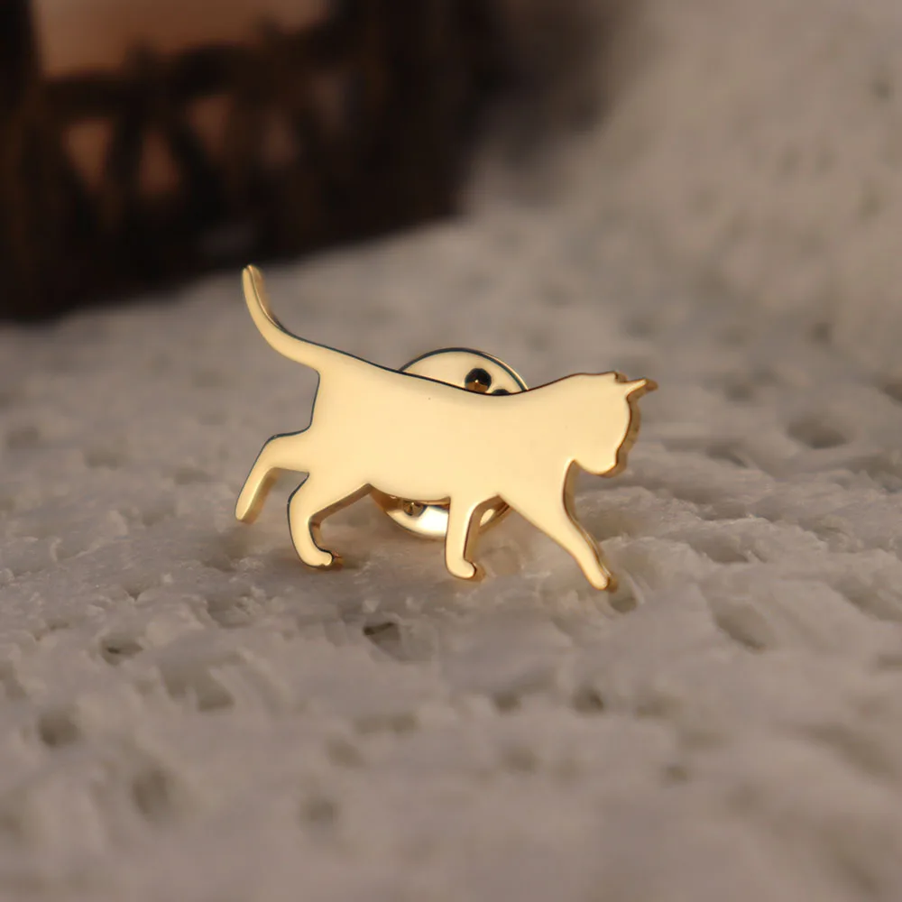 Cute Iittle Cat Cat Prick Horse Needle Brooch, Stainless Steel Brooch Available for Wholesale, Suitable for Wedding Parties