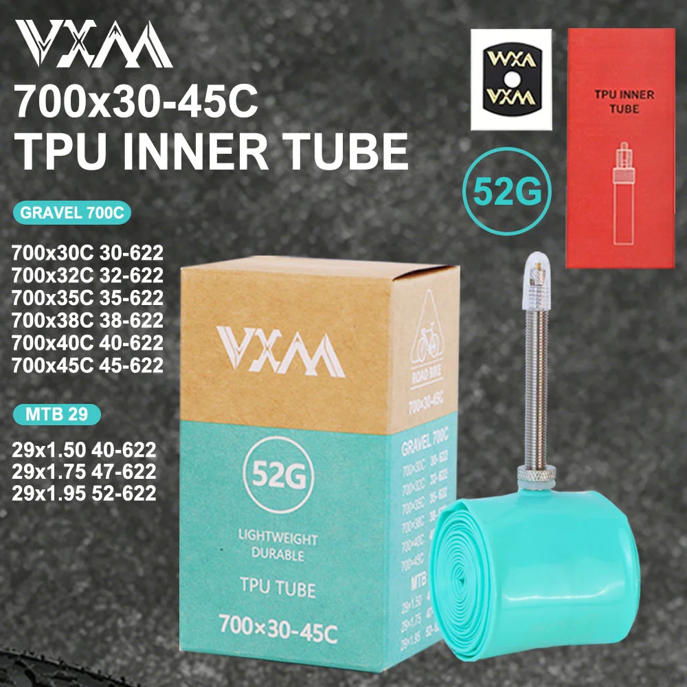 

TPU Material Ultralight Bike Inner Tube 700C 18 32 Road MTB Bicycle Tire 45 65 mm Length French Valve Tyre Repair Tools