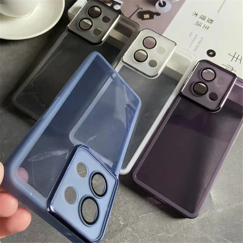 Transparent Soft Silicon Phone Case For Oppo Reno 5 6 8 Find X3 Lite X5 X6 X7 Pro Ultra Metal Lens Full Protective Shell Cover