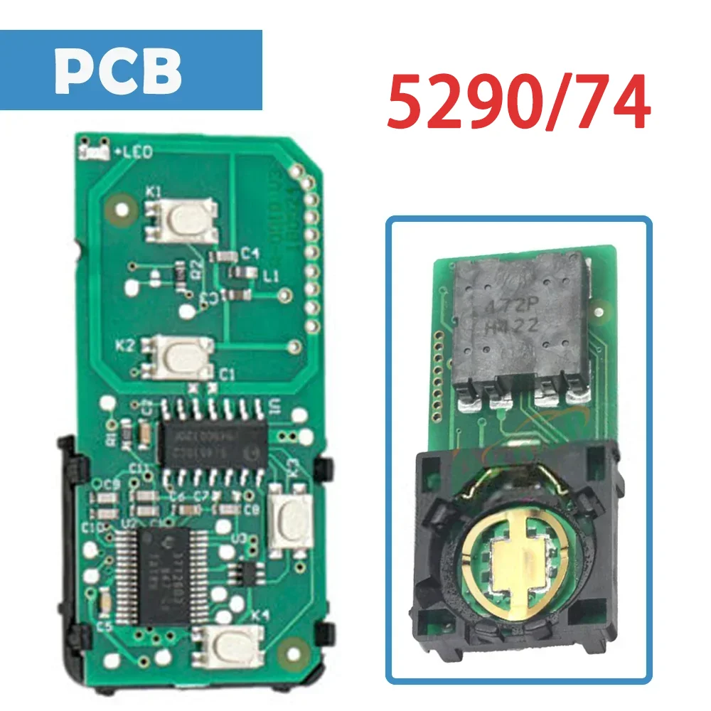 

Board#: 271451-5290 Auto Remote Circuit Board FSK 433.92MHz 4B ID74 Chip Smart Car PCB Panels For Toyota Lexus (Europe Zone)