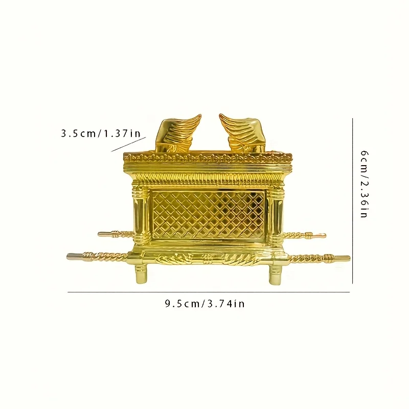 Golden Ark Covenant-Figurengebote, Aaron's Rod & Manna – religiöse Schmuckschatulle, Multi-Faith-Feiertage, keine Strom – Detail 7
