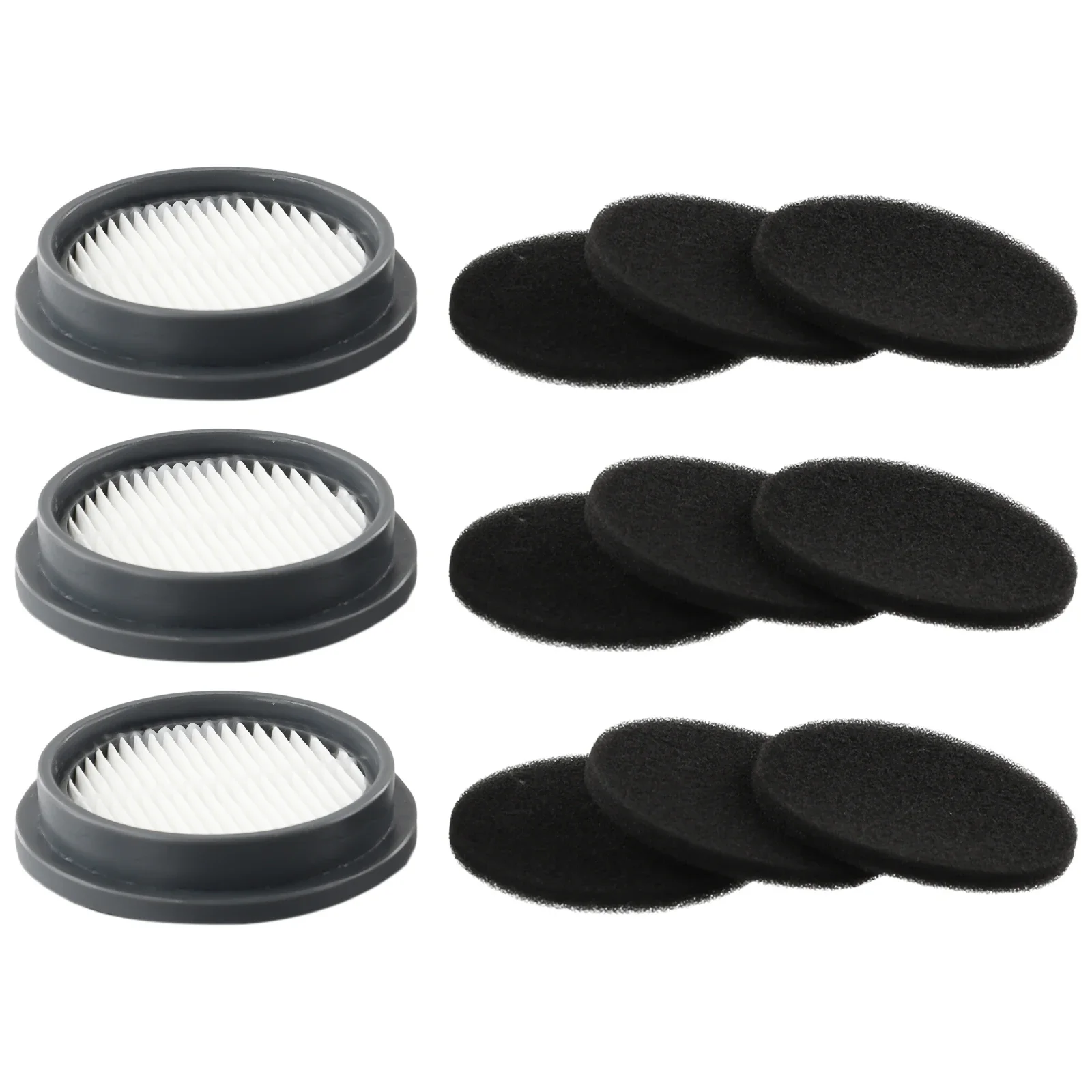 3 Filter and 9 Sponge Filter Set for Afoddon A200Pro/A200 For ORFELD B08/C10A/C10G S12/S25/S26/S25Pro Cordless Vacuums