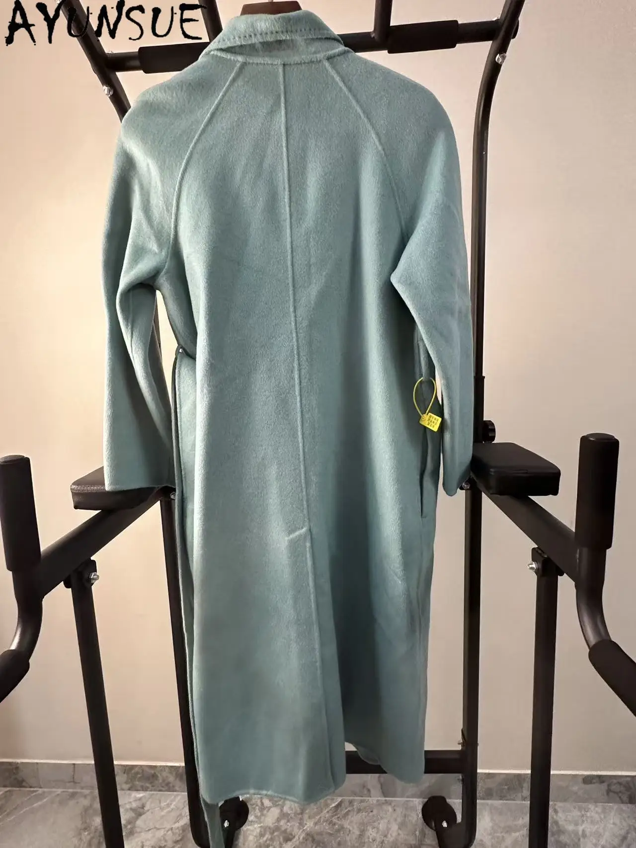 AYUNSUE 100% سترة صوف النساء الملابس الشتوية منتصف طول خندق معطف امرأة فريدة من نوعها تعزيز عيوب صغيرة لا استرداد لا تبادل #2