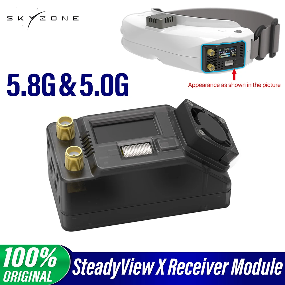 

SKYZONE Steadyview X 5.0G 5.8G Receiver Module 2-6S High Sensitivity IPS Screen Multiple Shells For RC FPV Goggles Receiver