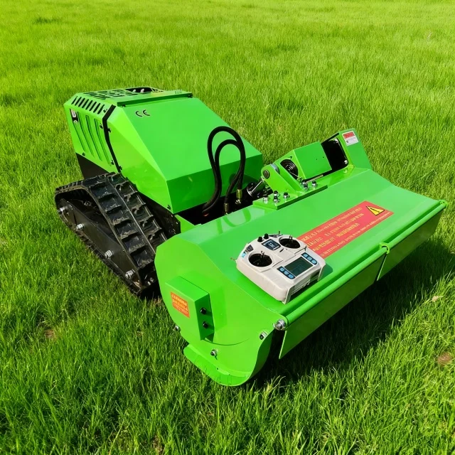Multifunctional Cordless Remote Control Industrial Lawn Mower Farm Lawn Crawler All-terrain Remote Control Lawn Mower
