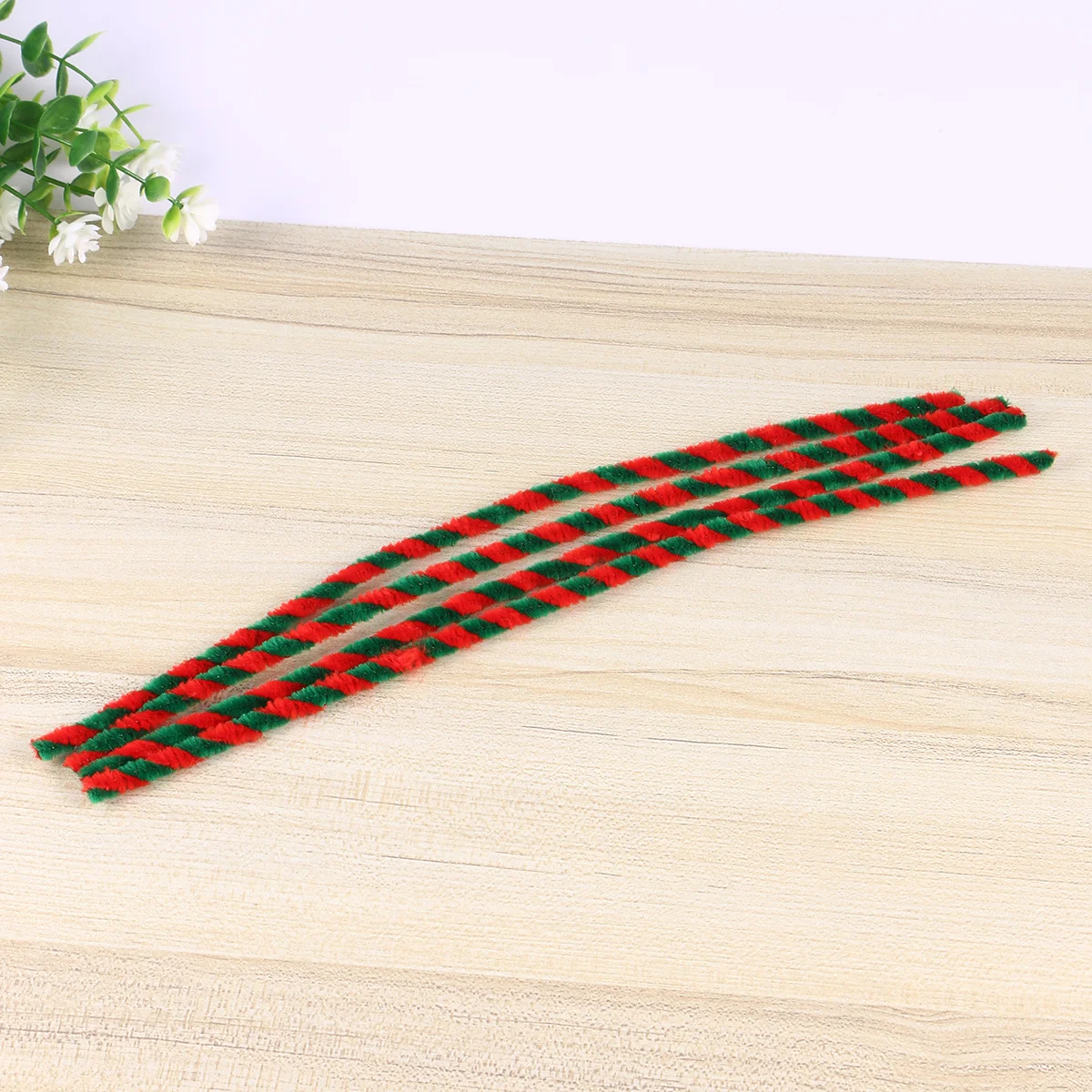 Bâtons de Chenille pliables bicolores, 50 pièces, rouge vert foncé pour enfants, artisanat fait à la main, matériaux artisanaux éducatifs créatifs