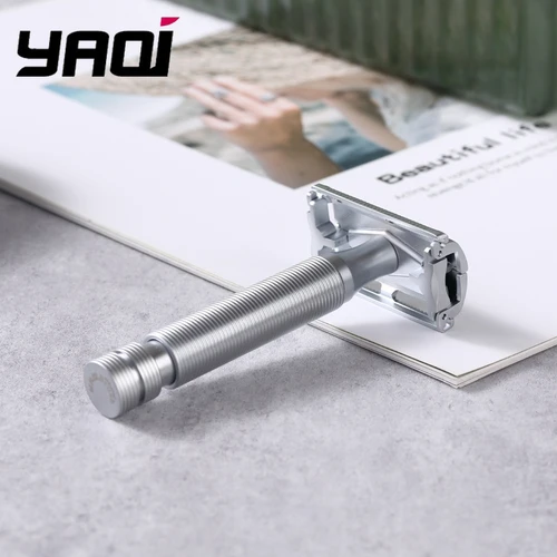 Imagen 2 del producto Maquinilla de Afeitar de Seguridad Yaqi, Afeitadora de Barba Monarch, Color Cromo Mate