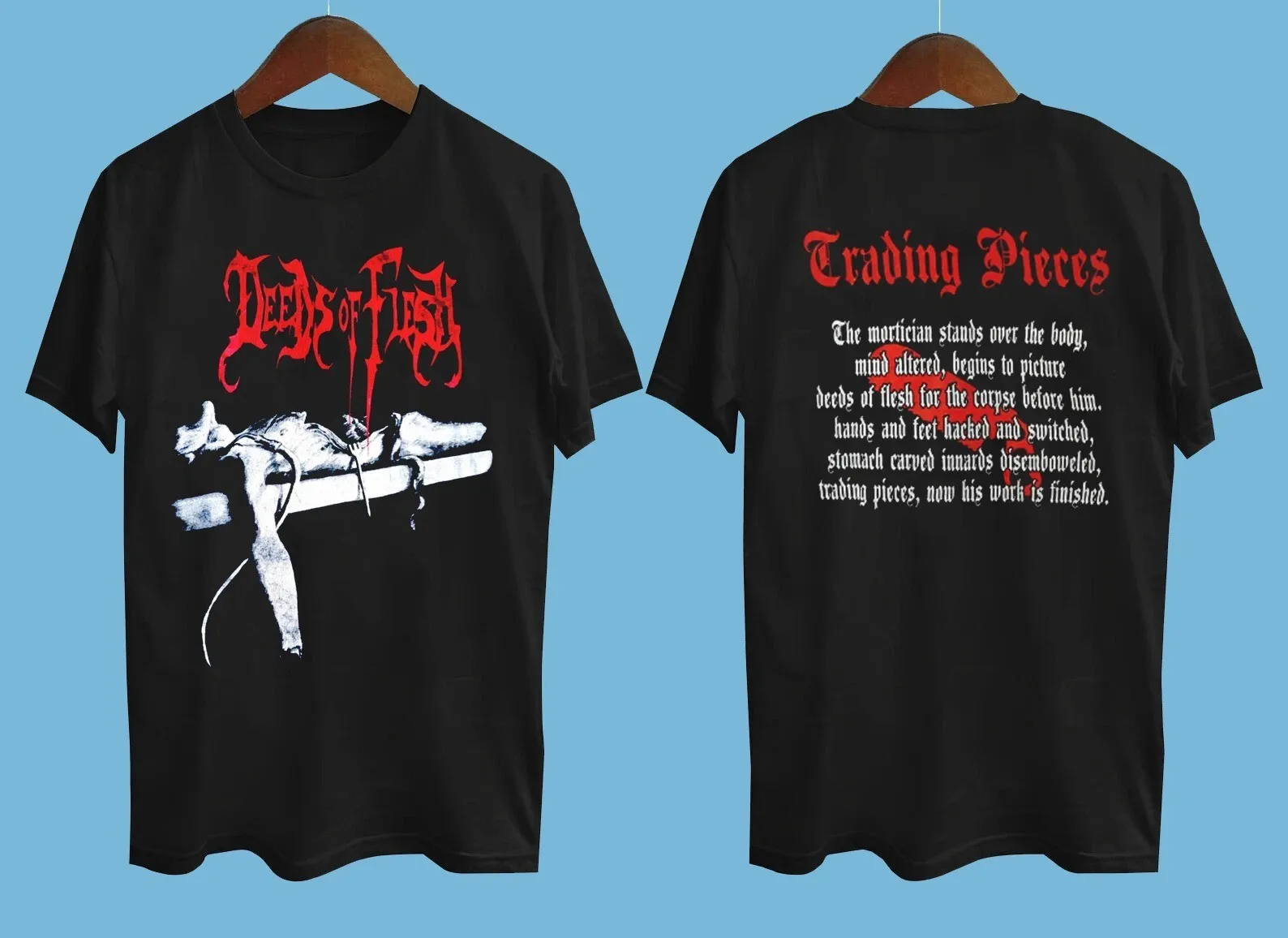 Deeds of flesh Disgorge Dying fetus Black 2 side Size S-5Xl Shirt