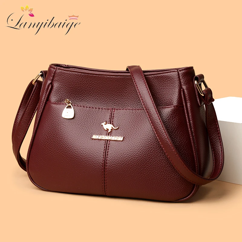 

High Quality Ladies Soft Leather Shoulder Sac Designer Luxury Handbags Tote Bags for Women New Female Crossbody Messenger Bags
