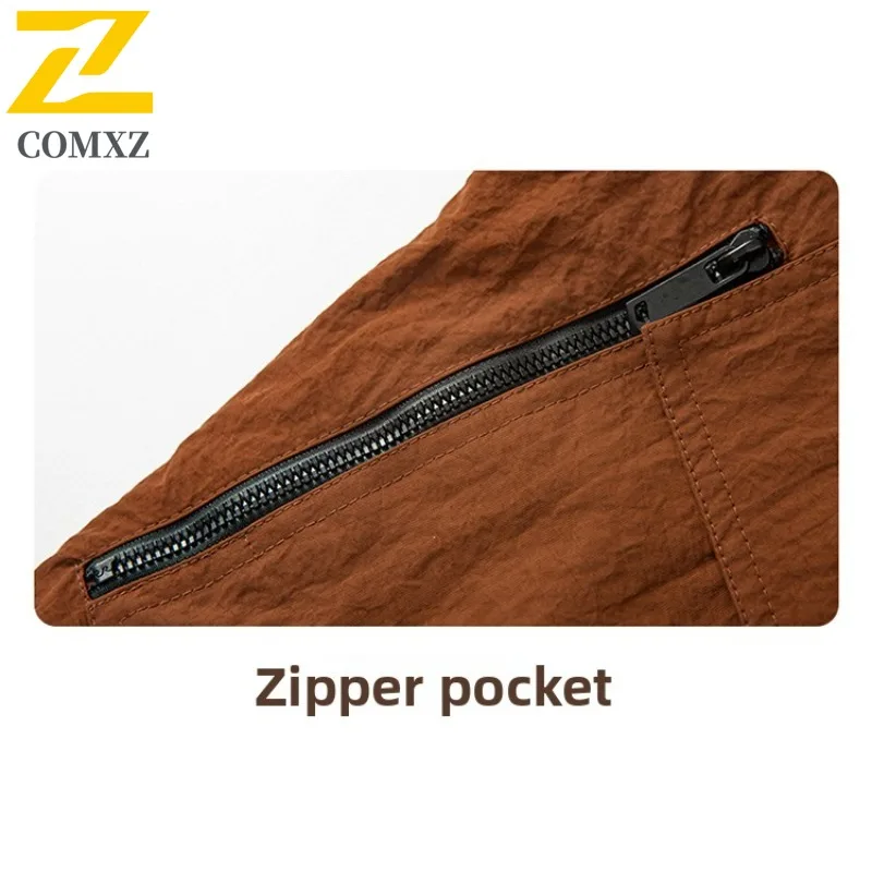 COMXZ Mens Jacket New Camping Waterproof Windproof Coat Leisure Solid Color Outdoor Mountaineering Hiking Autumn Garment
