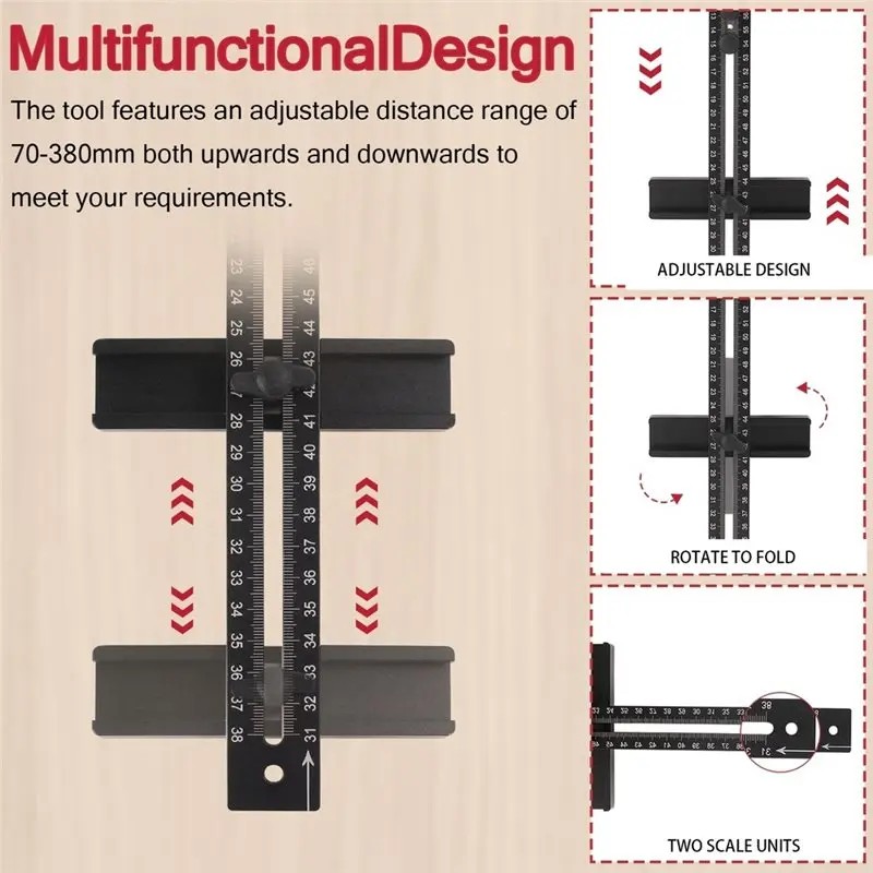 TFORU-4 In 1 Router Milling Bracket Circle Cutting Jig Aluminum Router Circle Cutting Jig Punch-Router Milling Groove Bracket A