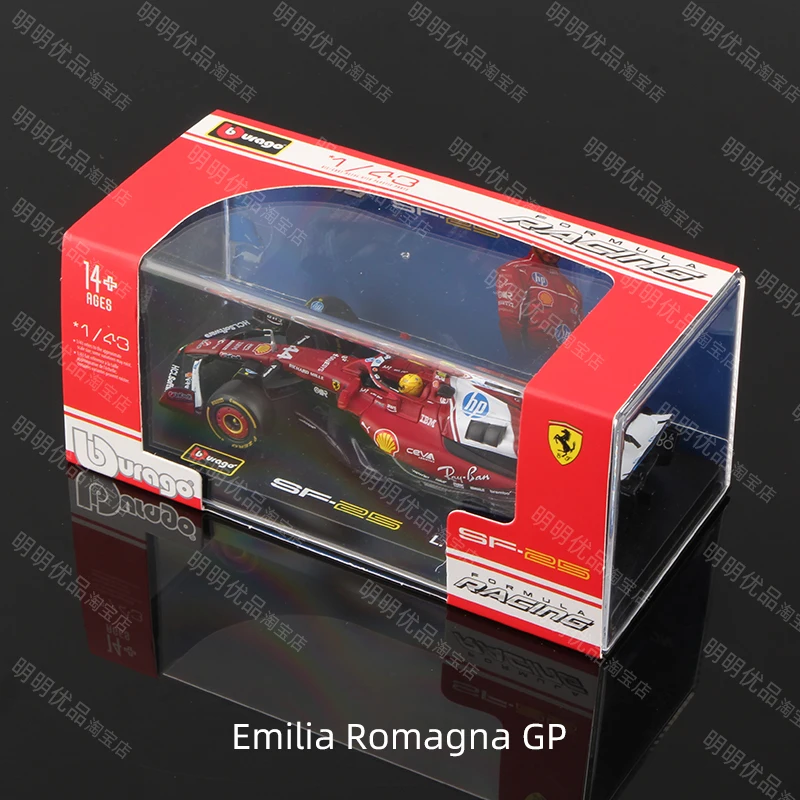 Bburago 1:43 2025 F1 Ferrari McLaren Red Bull Модель Formula Гоночный автомобиль Шлем из сплава Миниатюрный литой под давлением MCL39 W16 SF25 RB21 A525