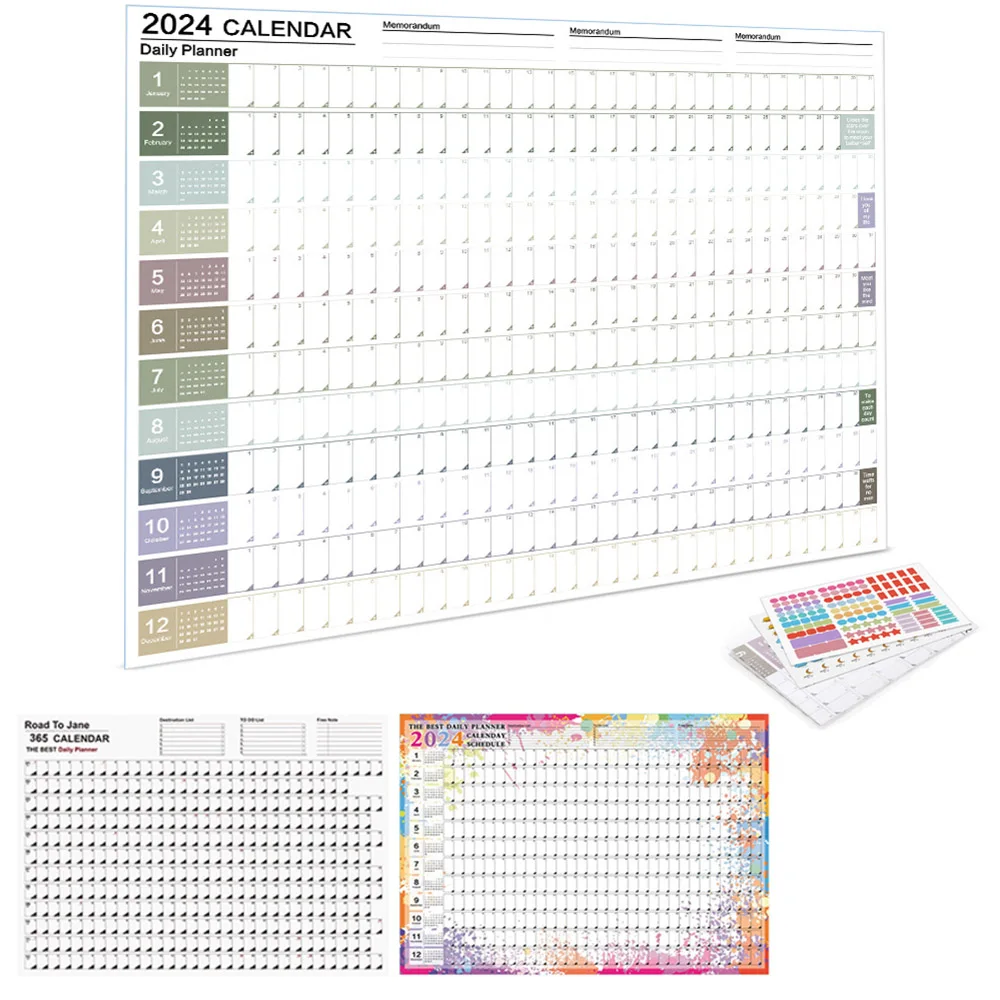 2024 Jaarkalender Dagelijkse Wekelijkse Maandelijkse Planner Kalender To-Do Lijst Briefpapier Thuiskantoor Schoolbenodigdheden