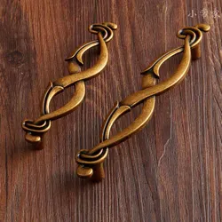 European American antique copper cabinet door handle Cabinet drawer handle Hollow out small single hole