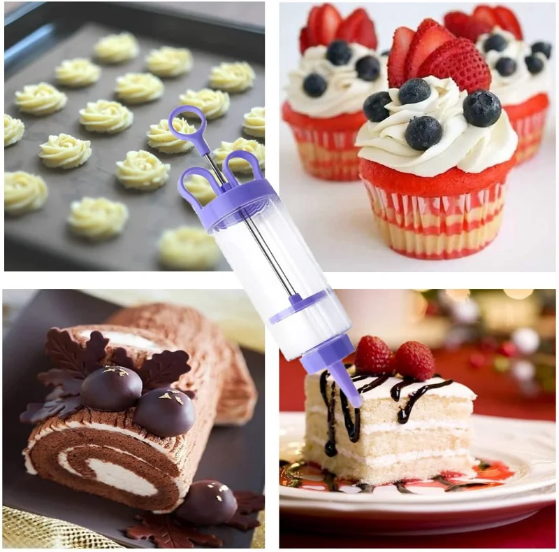 New Diy Manual Cookie Press Maker Machine Gun Decorating Squeezing Machine for Making Churros Device Fritters Baking Tool